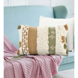 sashaa world Multicolor Woven Cotton 12 x 20 Inches Cushion Cover-picture-19