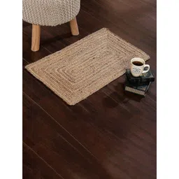 SASHAA WORLD Tan Jute Braided Rectangle Floor Mat-picture-28