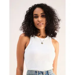 SASSAFRAS BASICS Ribbed Cotton Fitted Top-picture-16