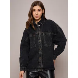SASSAFRAS BASICS Women Longline Denim Jacket-picture-30