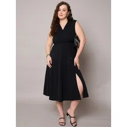 SASSAFRAS Curve A-Line Midi Dress-picture-32