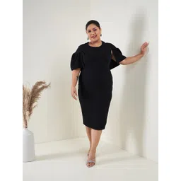 SASSAFRAS Curve Plus Size Sheath Dress-picture-33