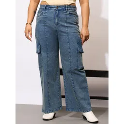 SASSAFRAS Curve Women PLus Size Comfort Acid Wash Clean Look Stretchable Jeans-picture-38