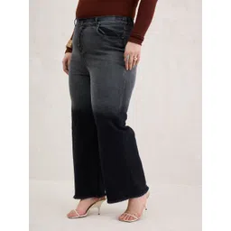 sassafras curve Women Straight Fit Mid Rise Black Jeans-picture-10