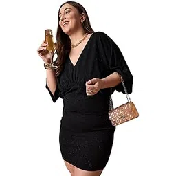 sassafras curve Women's Glitter Karera Above The Knee Bodycon Dress-picture-11