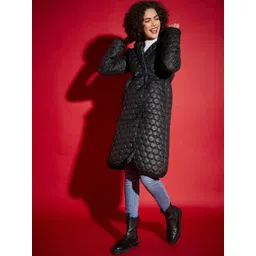 SASSAFRAS Black Long Sleeves Hood Longline Puffer Jacket-picture-30