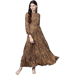 sassafras Brown Paisley Tiered Maxi-picture-20