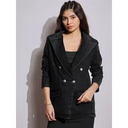 SASSAFRAS Comfort-Fit Double-Breasted Blazer-picture-30