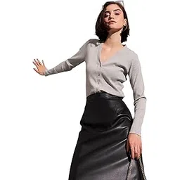 sassafras Grey Rib Front Open Cardigan Top-picture-34