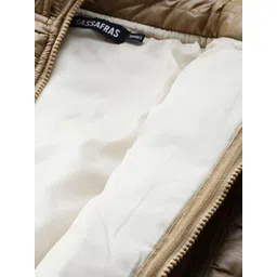 SASSAFRAS Women Beige Solid Bomber Jacket image 2