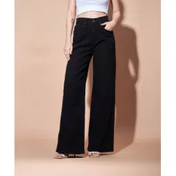 sassafras Women Regular High Rise Black Jeans-picture-11