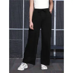 sassafras Women Solid Black Track Pants-picture-26