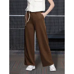 sassafras Women Solid Brown Track Pants-picture-15