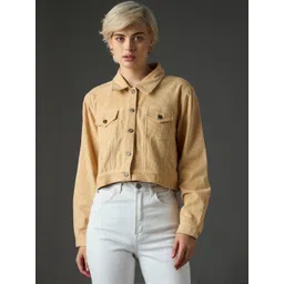 SASSAFRAS Women Spread Collar Solid Tailored Jacket-picture-36