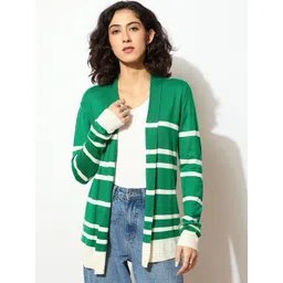 SASSAFRAS Women Striped Longline Shrug-picture-37