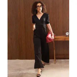 sassafras worklyf Women Regular Fit V-Neck Jumpsuit-picture-14