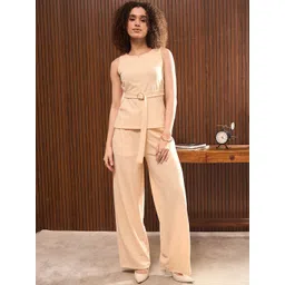 SASSAFRAS worklyf Women Round Neck Belted Casual Top-picture-19