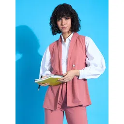 sassafras worklyf Women Solid Single Breasted Casual Blazer-picture-15