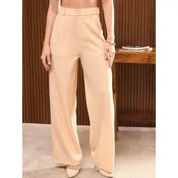 SASSAFRAS worklyf Women Straight Fit Mid-Rise Trousers-picture-21