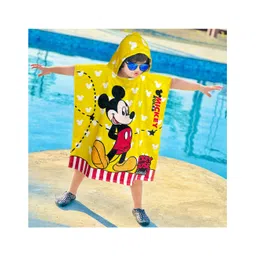 Sassoon Mickey Mouse Cartoon Printed Hooded Poncho Towel  - Multicolour-picture-15