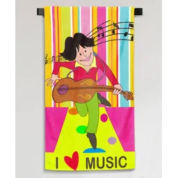 Sassoon Music Theme Medium Cotton Bath Towel in 300 GSM for Kids - Multicolor-picture-28