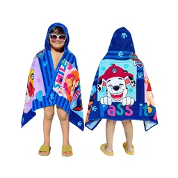 Sassoon Paw Patrol Terry Cotton Bath Pool Beach Hooded Towel Wrap for Kids - Yellow-picture-11