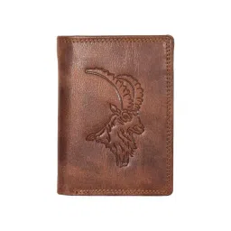 SASSORA ARLO Brown Textured Large Leather Bi-Fold Wallet-picture-40