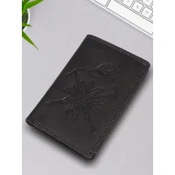 SASSORA Black ARLO Textured Small Leather Bi-Fold Wallet-picture-22