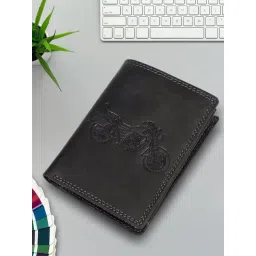 SASSORA Black ARLO Textured Small Leather Bi-Fold Wallet-picture-23