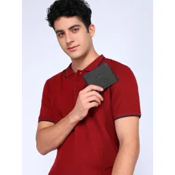 SASSORA Black ARLO Textured Small Leather Bi-Fold Wallet-picture-20