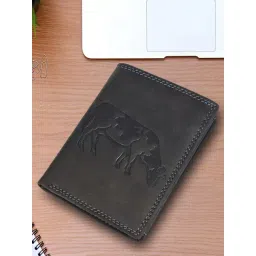 SASSORA Black ARLO Textured Small Leather Bi-Fold Wallet-picture-14