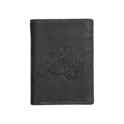SASSORA Black ARLO Textured Small Leather Bi-Fold Wallet-picture-37