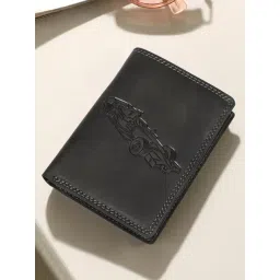 SASSORA Black ARLO Textured Small Leather Bi-Fold Wallet-picture-34