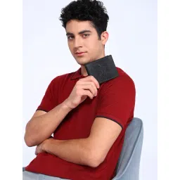 SASSORA Black ARLO Textured Small Leather Bi-Fold Wallet-picture-31