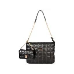 SASSORA Black Quilted Medium Sling Handbag-picture-47