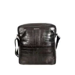 SASSORA Black Textured Medium Cross Body Bag-picture-31