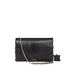 SASSORA Black Textured Medium Sling Handbag-picture-25