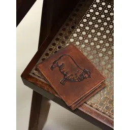 SASSORA Brown ARLO Textured Small Leather Bi-Fold Wallet-picture-19