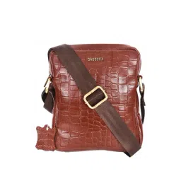 SASSORA Brown Textured Small Cross Body Bag-picture-18