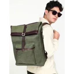 SASSORA DAVY Dark Olive Leather Large Backpack - 65 Ltrs-picture-22