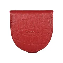 SASSORA EEFA Red Leather Textured Bi-Fold Wallet-picture-27
