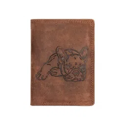 SASSORA FRIDA Brown Leather Textured Bi-Fold Wallet-picture-24