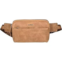 sassora Genuine Leather Waist Bag for Men & Women | Travel Pouch & Money Belt for Passport, Phone & Cards | Unisex Fanny Pack with Adjustable Strap (Tan)-picture-30