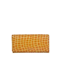 SASSORA GIZMO Yellow Casual Leather Wallet For Women-picture-42