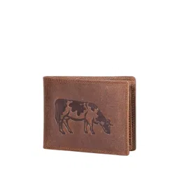 Sassora Men Animal Printed Embellished Leather Two Fold Wallet-picture-26