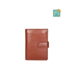 Sassora Men Brown Buckle Detail Leather Two Fold Wallet-picture-22
