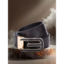 SASSORA MOW Black Textured Leather Casual Belt-picture-29