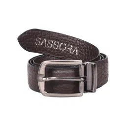 SASSORA SEINNA Brown Textured Leather Reversible Belt-picture-23