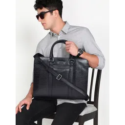 Sassora Textured Leather Laptop Bag image 1