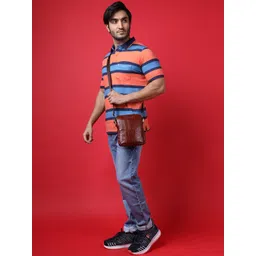 Sassora Textured Leather Structured Sling Bag-picture-15